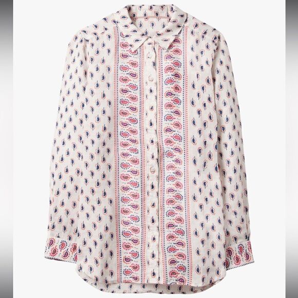 Boden Paisley Pattern Print Linen Shirt - Picture 2 of 11